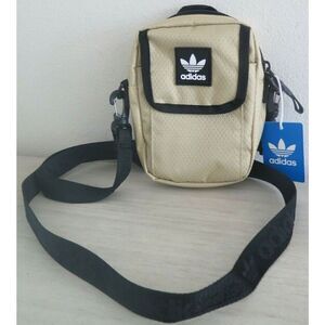 adidas EX6765 Unisex Sand/Black Small National Festival Crossbody Shoulder Bag